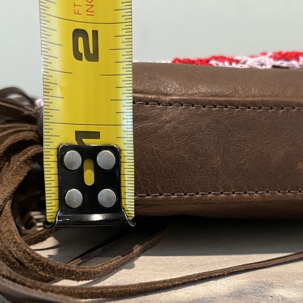 Streets Ahead Crochet, Bead & Italian Leather Boho Crossbody Made… - Picture 14 of 15